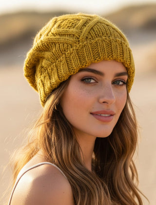 Olivia | Beanie Wool Knit Ear Warmers
