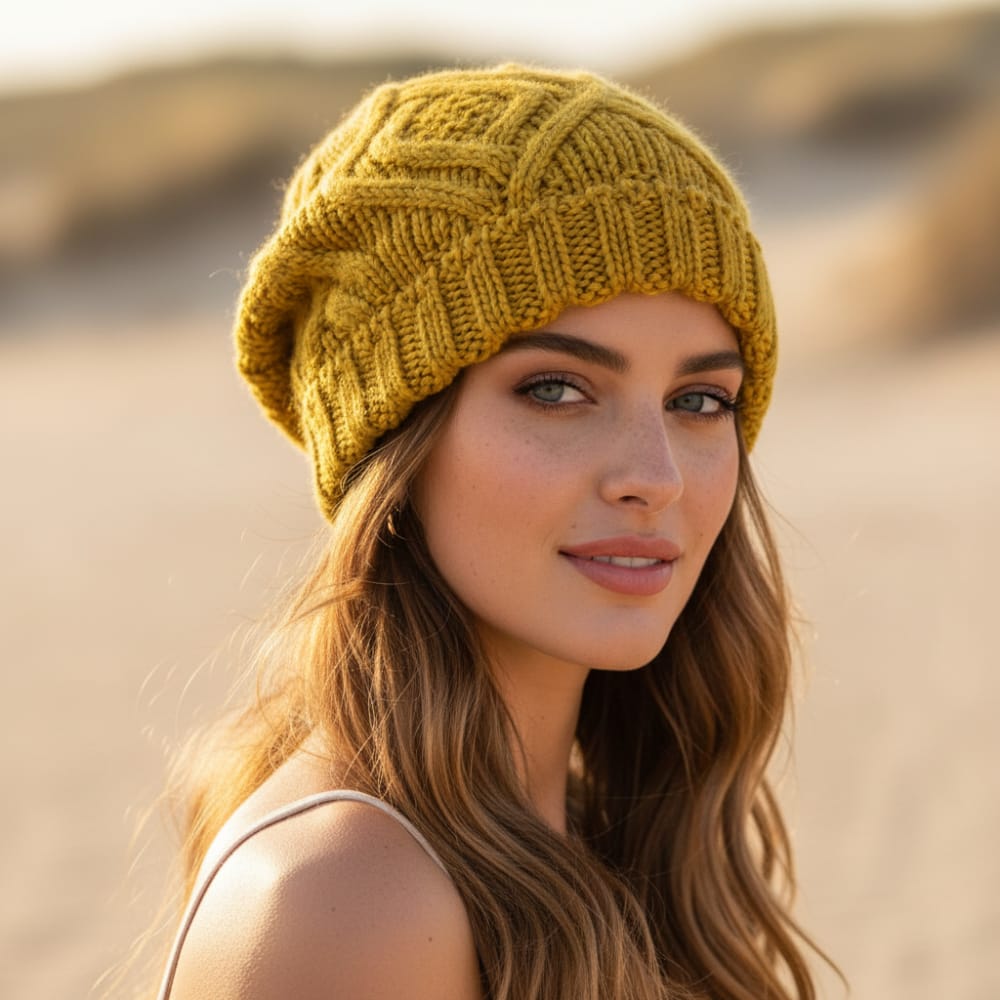 Olivia | Beanie Wool Knit Ear Warmers