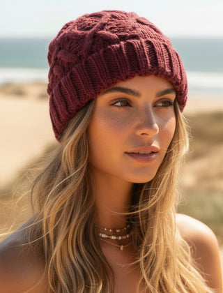 Olivia | Beanie Wool Knit Ear Warmers