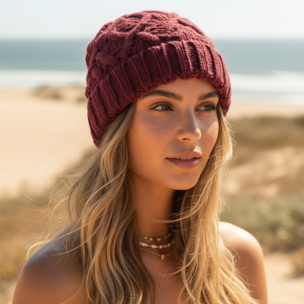 Olivia | Beanie Wool Knit Ear Warmers