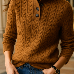 Olivia | Cashmere Button Up Black Sweater