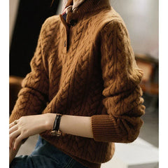 Olivia | Cashmere Button Up Black Sweater