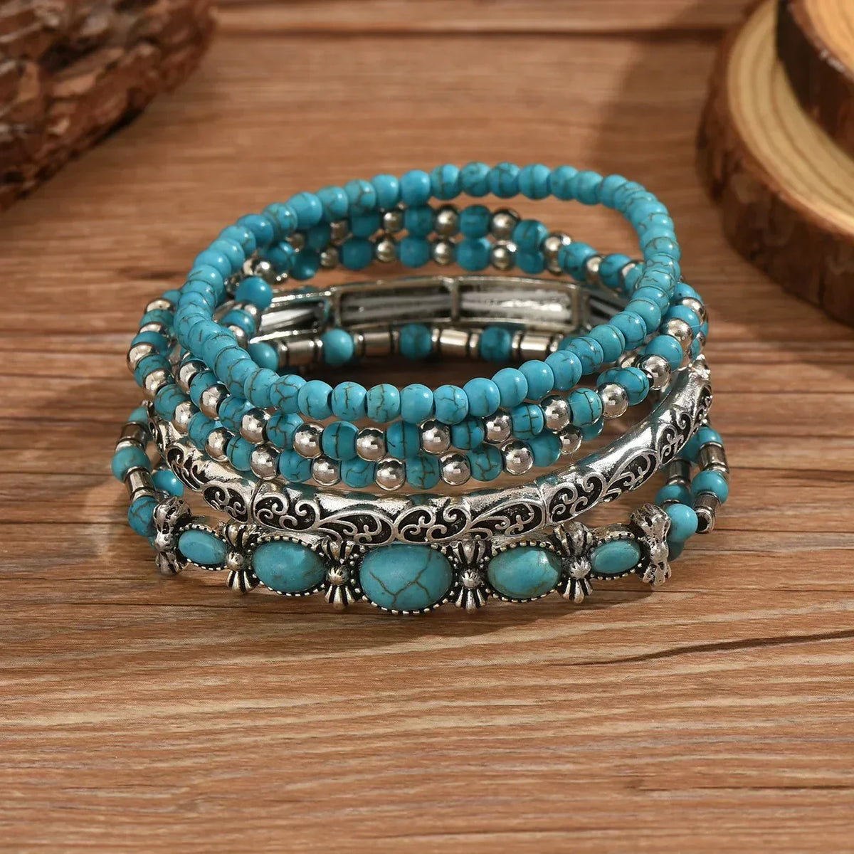 Olivia | Gold Bangle Bracelet Set