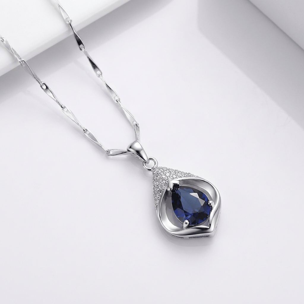 Olivia | Ladies Diamond Silver Womens Vintage Necklace