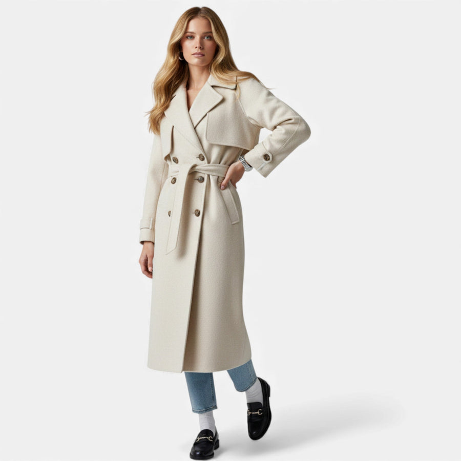 Enid | Belted Mid Length Overcoat