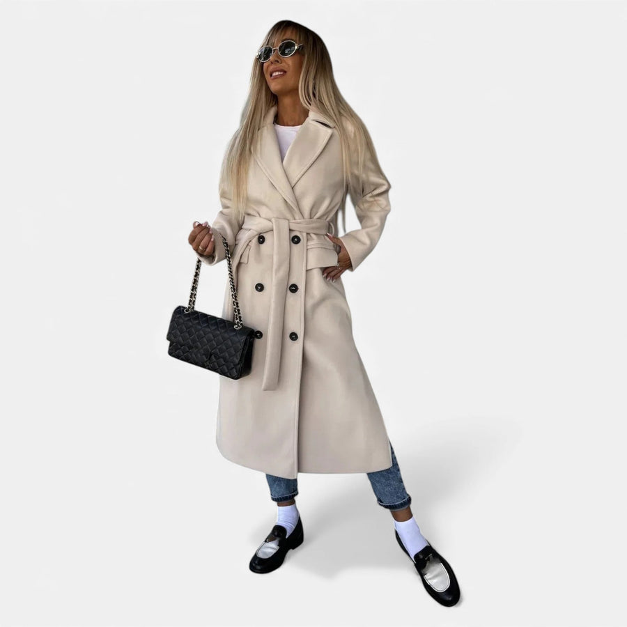 Enid | Belted Mid Length Overcoat