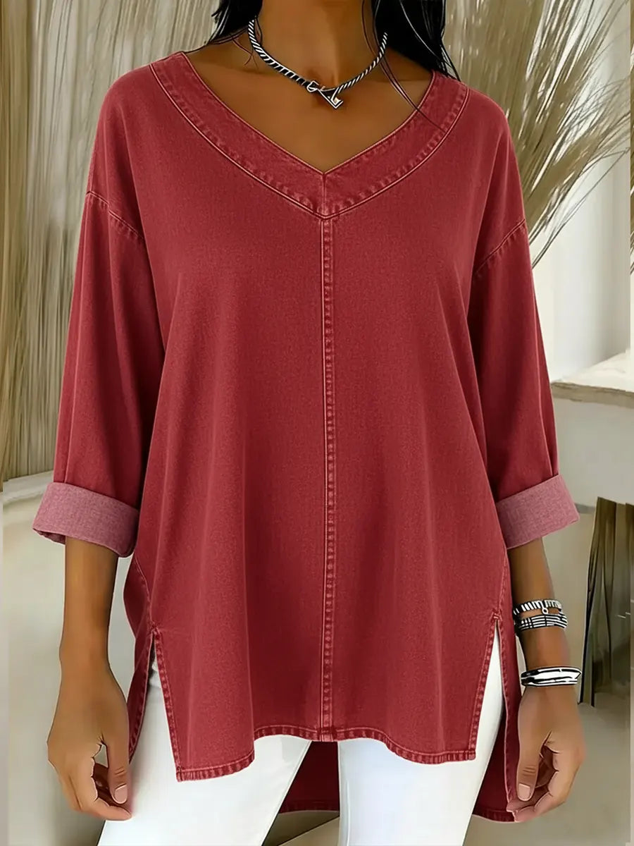 Jessica | Blusa Decote V Relaxada