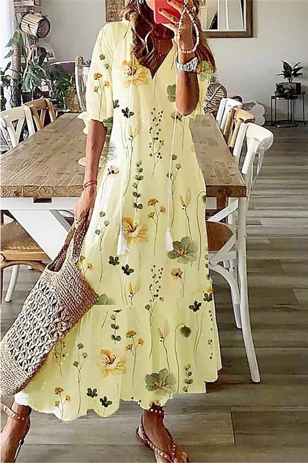 Chanty | Vestido Longo Floral Descomplicado