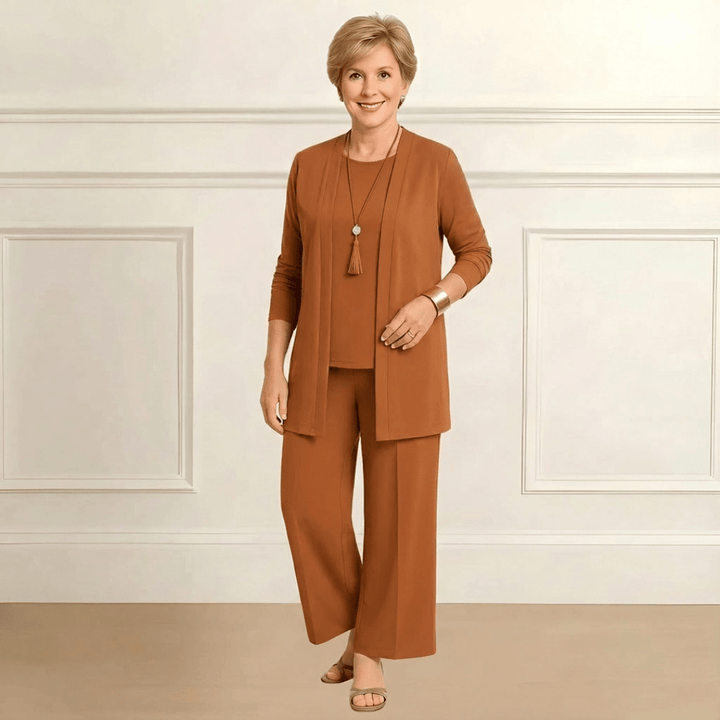 Rosy Cardigan, Top & Pants Set