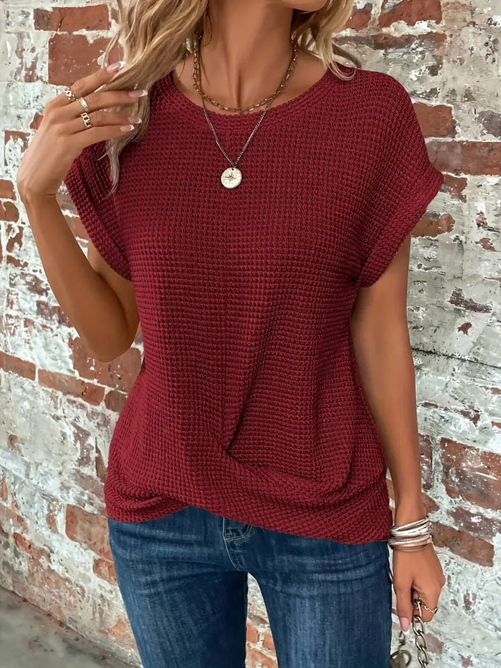 Sophie - Camiseta de Cuello Redondo Dulce