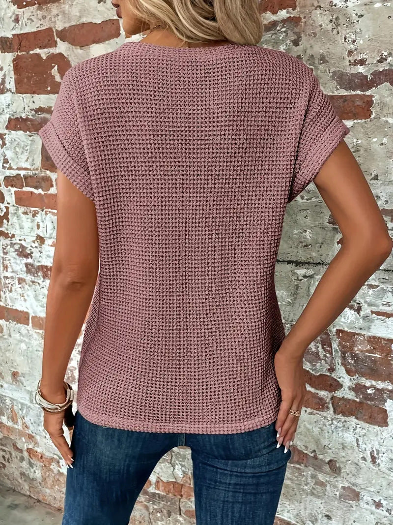 Sophie - Camiseta de Cuello Redondo Dulce
