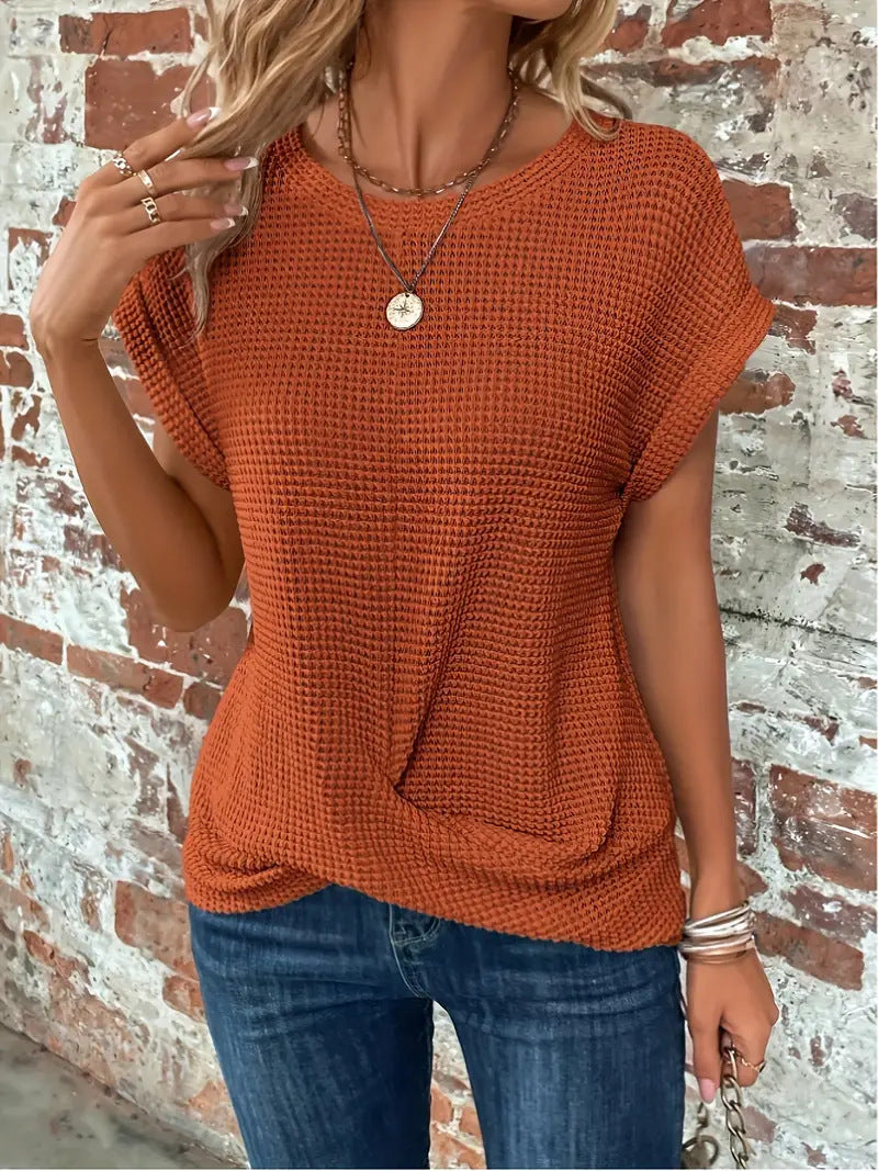 Sophie - Camiseta de Cuello Redondo Dulce