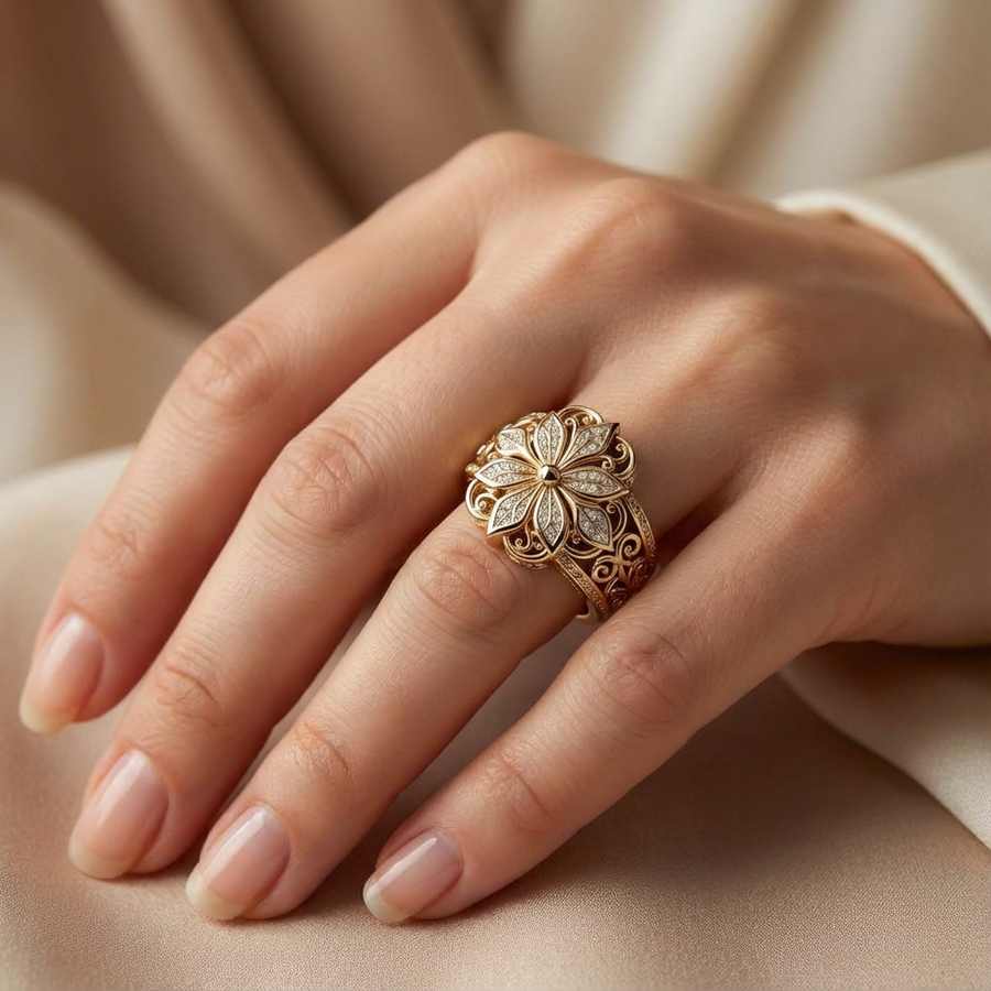 Cleo | Ladies Gold Tone Ring