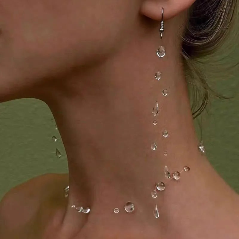 Sophie | Gold Women Silver Chain Drop Necklace