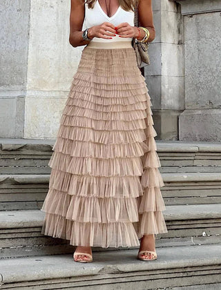 Sophie | Maxi Tiered High Waisted Skirt