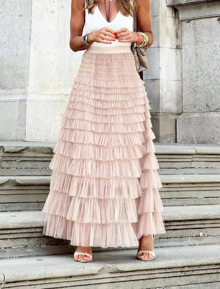 Sophie | Maxi Tiered High Waisted Skirt
