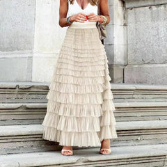 Sophie | Maxi Tiered High Waisted Skirt