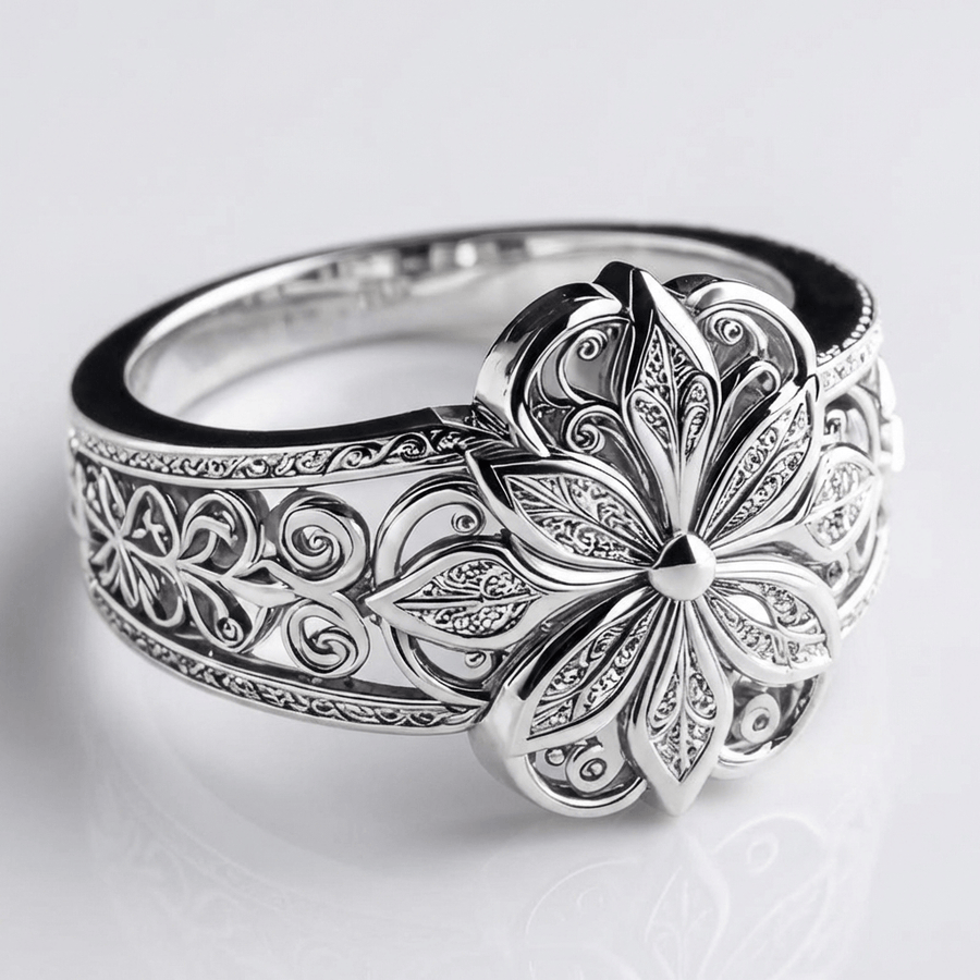 Marion | Gold Tone Flower Ring
