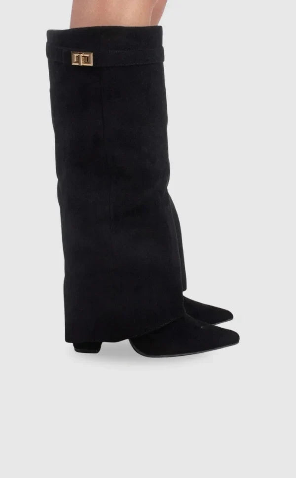 Sophie | Suede Women Metallic Boots