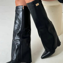 Sophie | Suede Women Metallic Boots