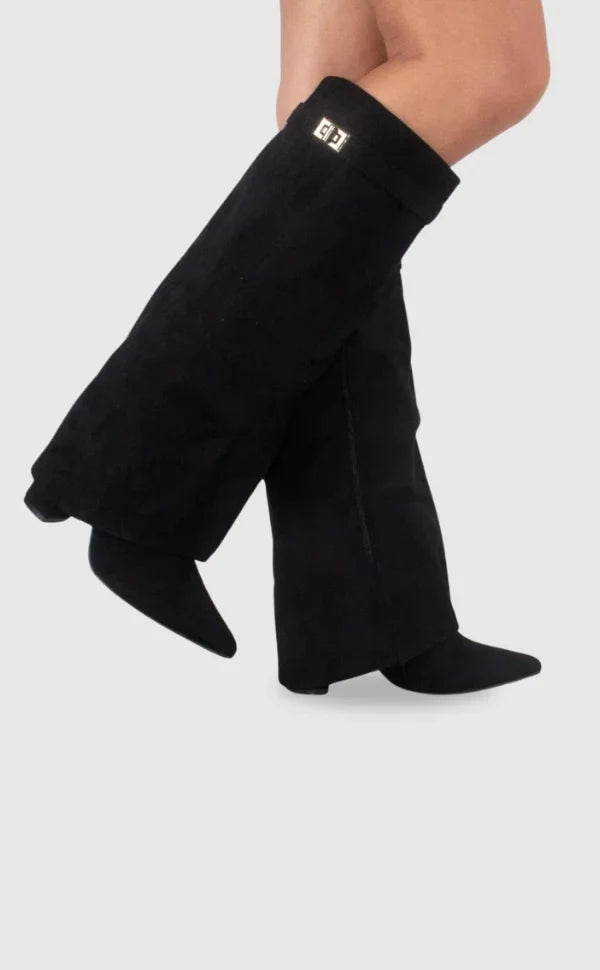 Sophie | Suede Women Metallic Boots