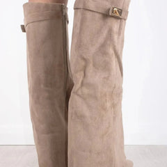 Sophie | Suede Women Metallic Boots