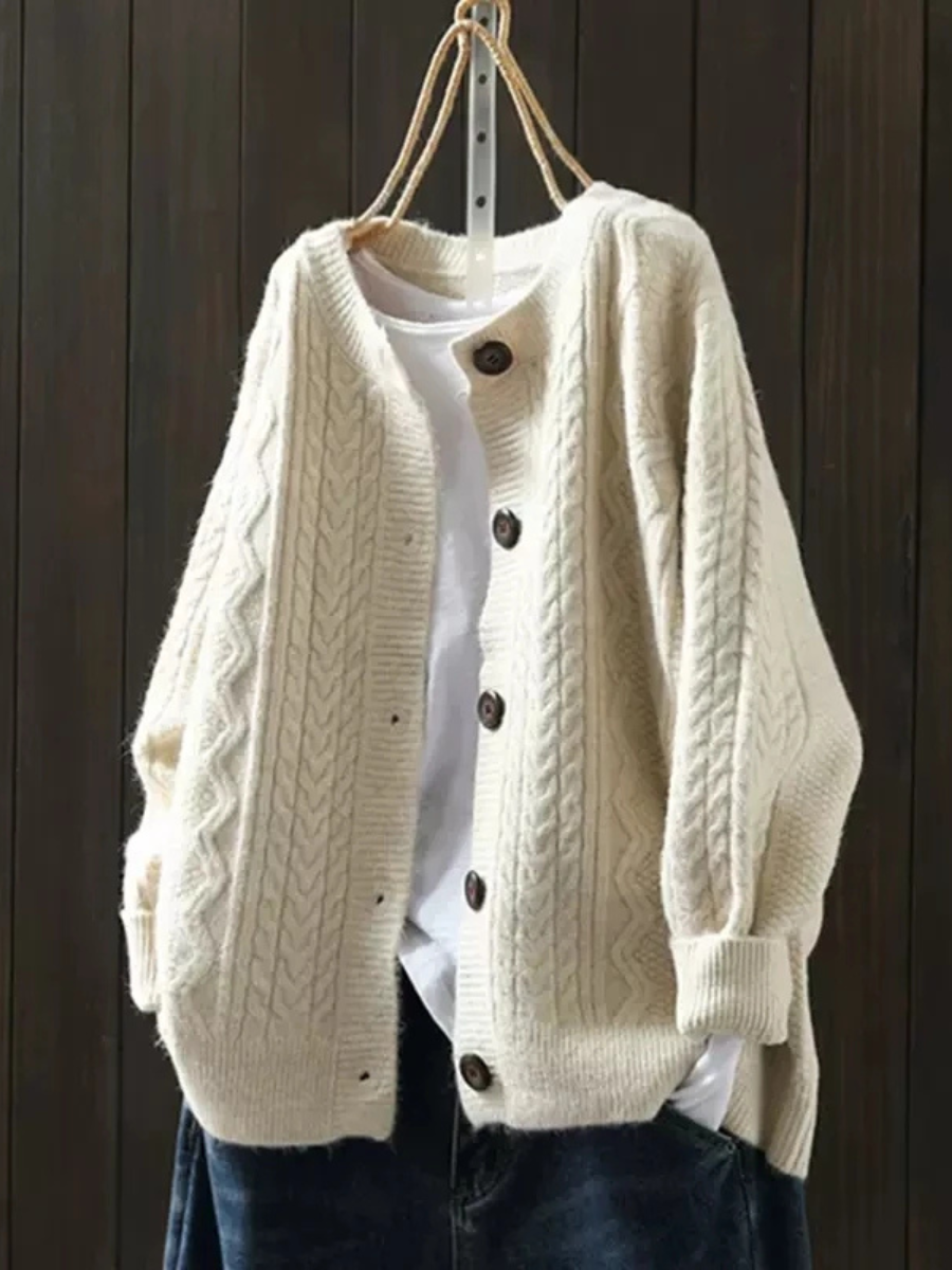 Sophie | Winter Cable Knit Cardigan