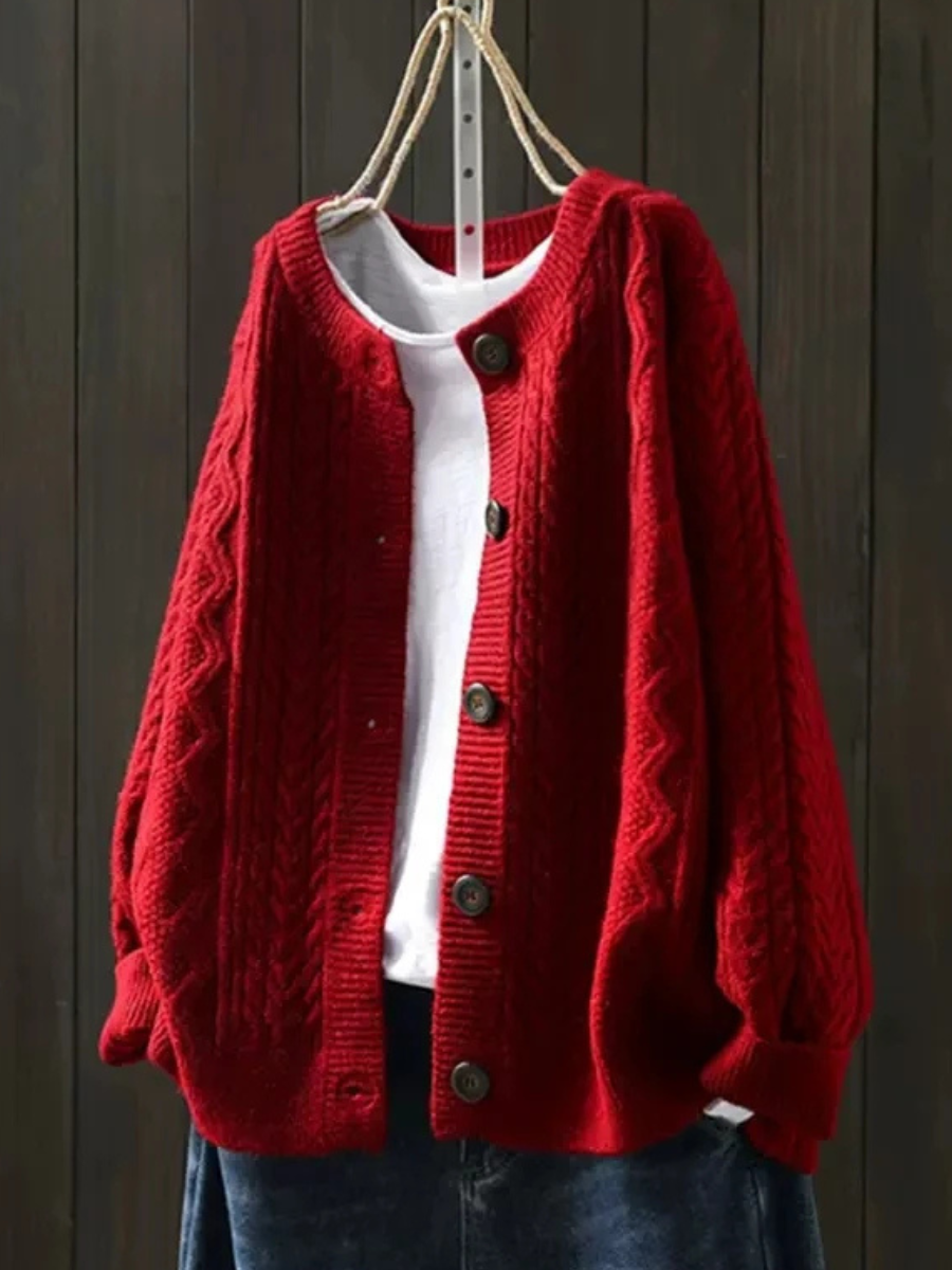 Sophie | Winter Cable Knit Cardigan