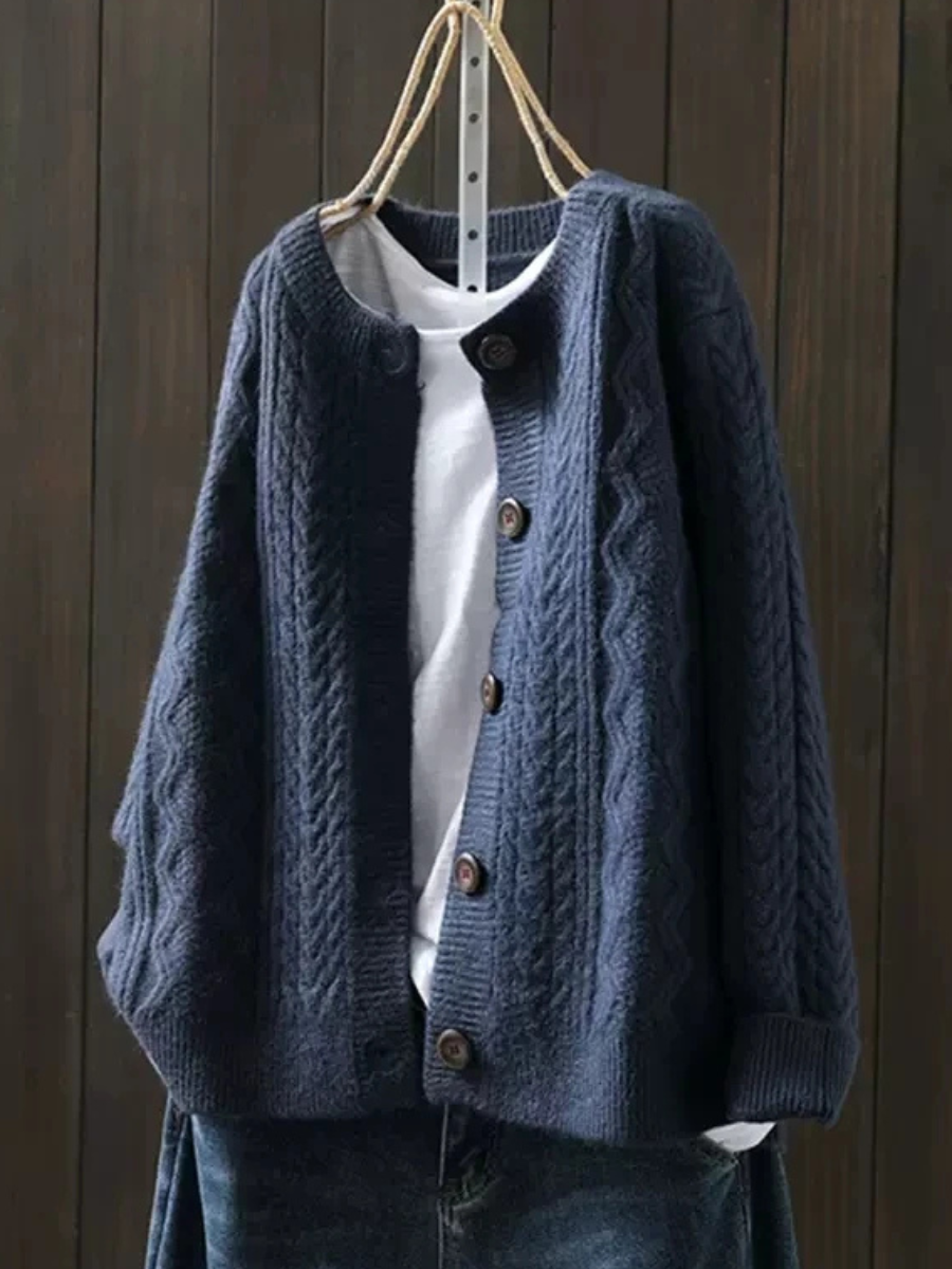 Sophie | Winter Cable Knit Cardigan