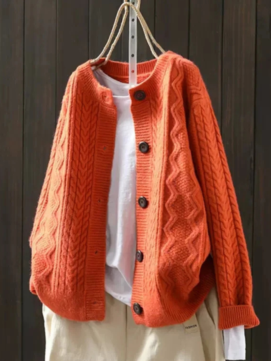 Sophie | Winter Cable Knit Cardigan