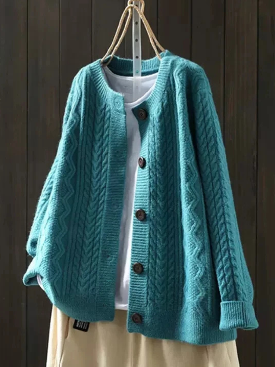 Sophie | Winter Cable Knit Cardigan