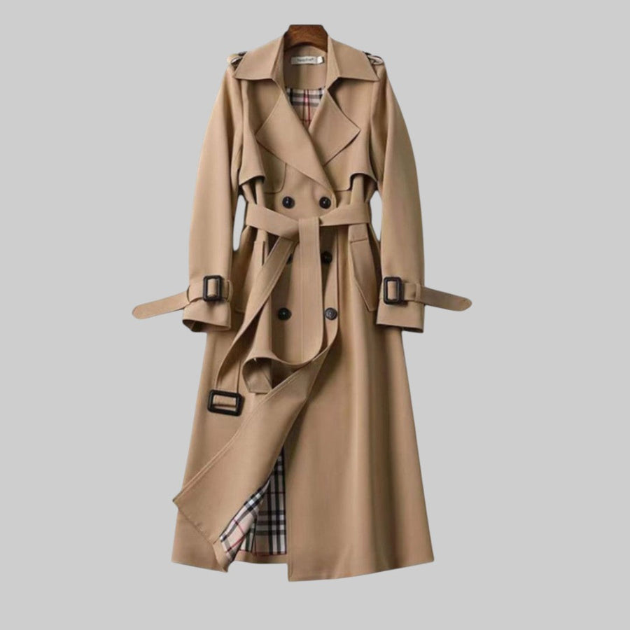 Emma | Double Breasted Ladies Long Coat