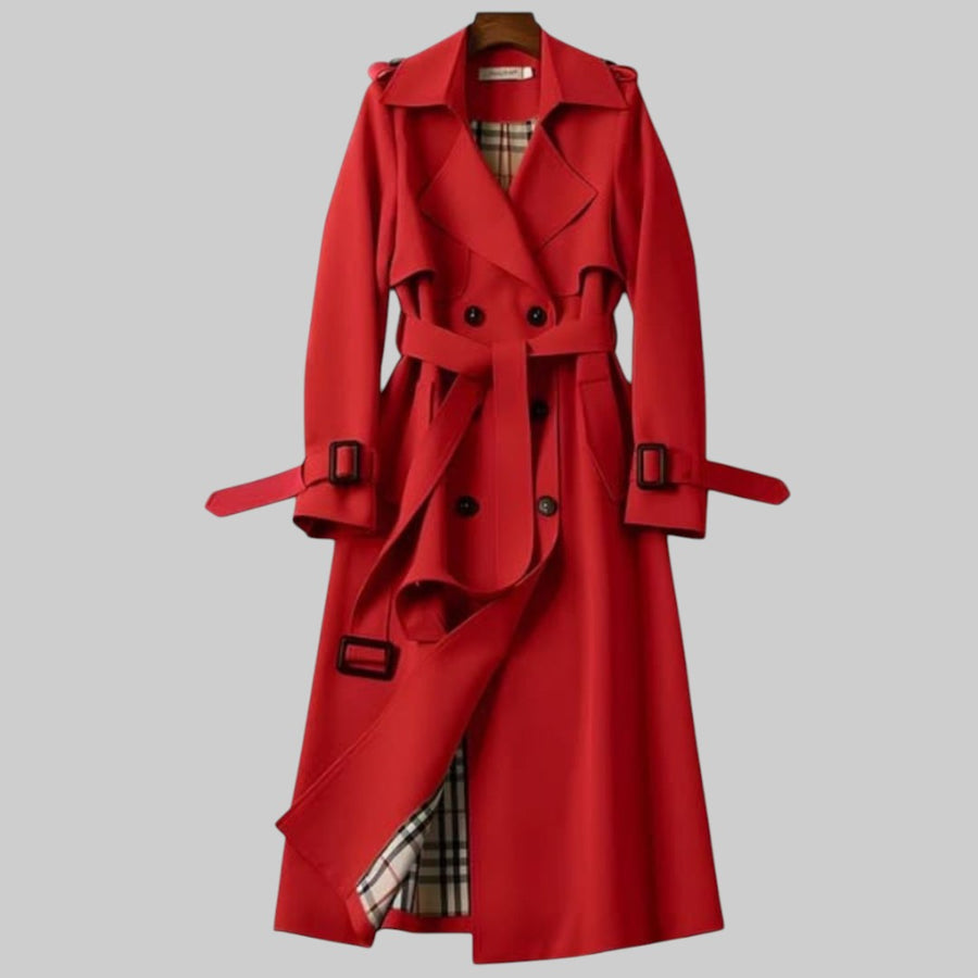Emma | Double Breasted Ladies Long Coat