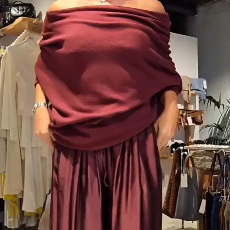 Conjunto Georgina Elegante Ombro a Ombro | Sofisticação Moderna com Caimento Impecável