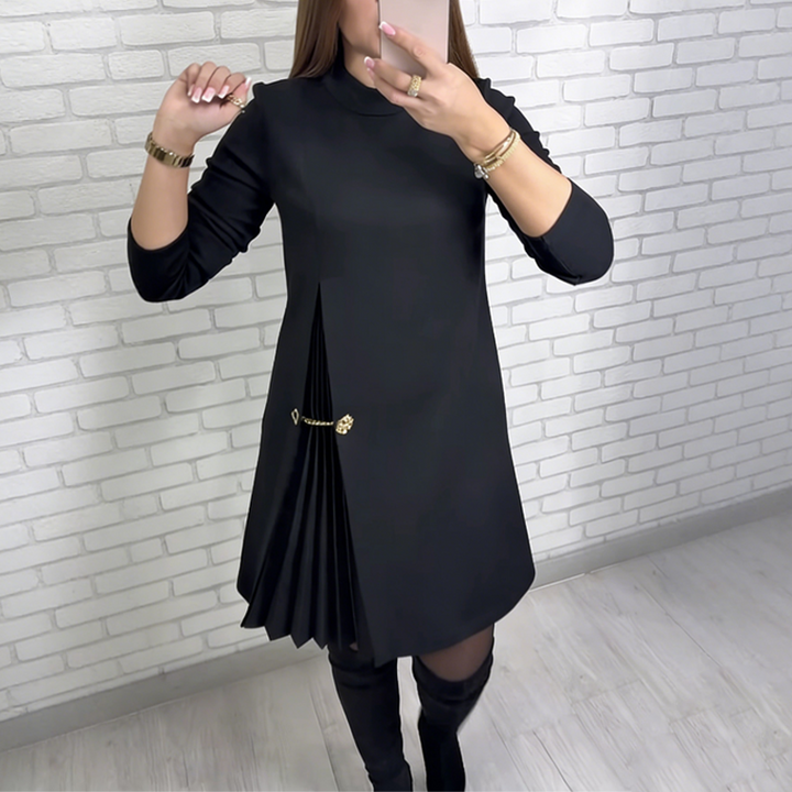 Sophie | Vestido Plissado de Manga Longa