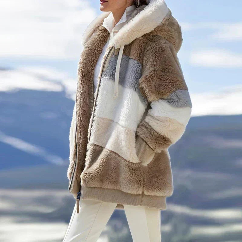 Kirsty | Women's Hooded Winter Jacket, Full-Zip Warm Coat for Cold Weather
