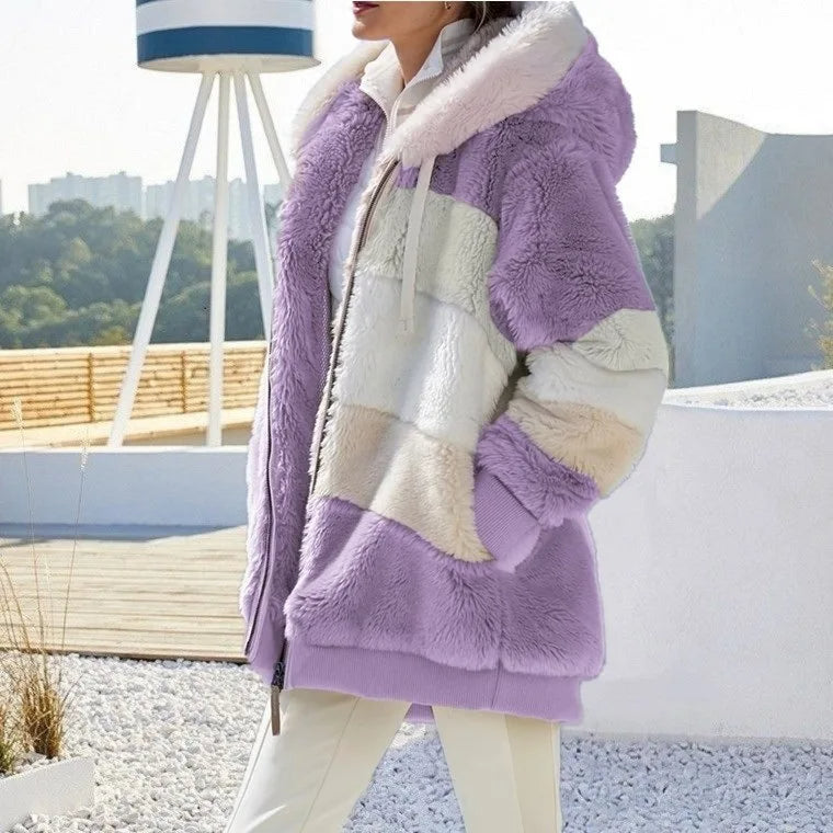 Kirsty | Women's Hooded Winter Jacket, Full-Zip Warm Coat for Cold Weather