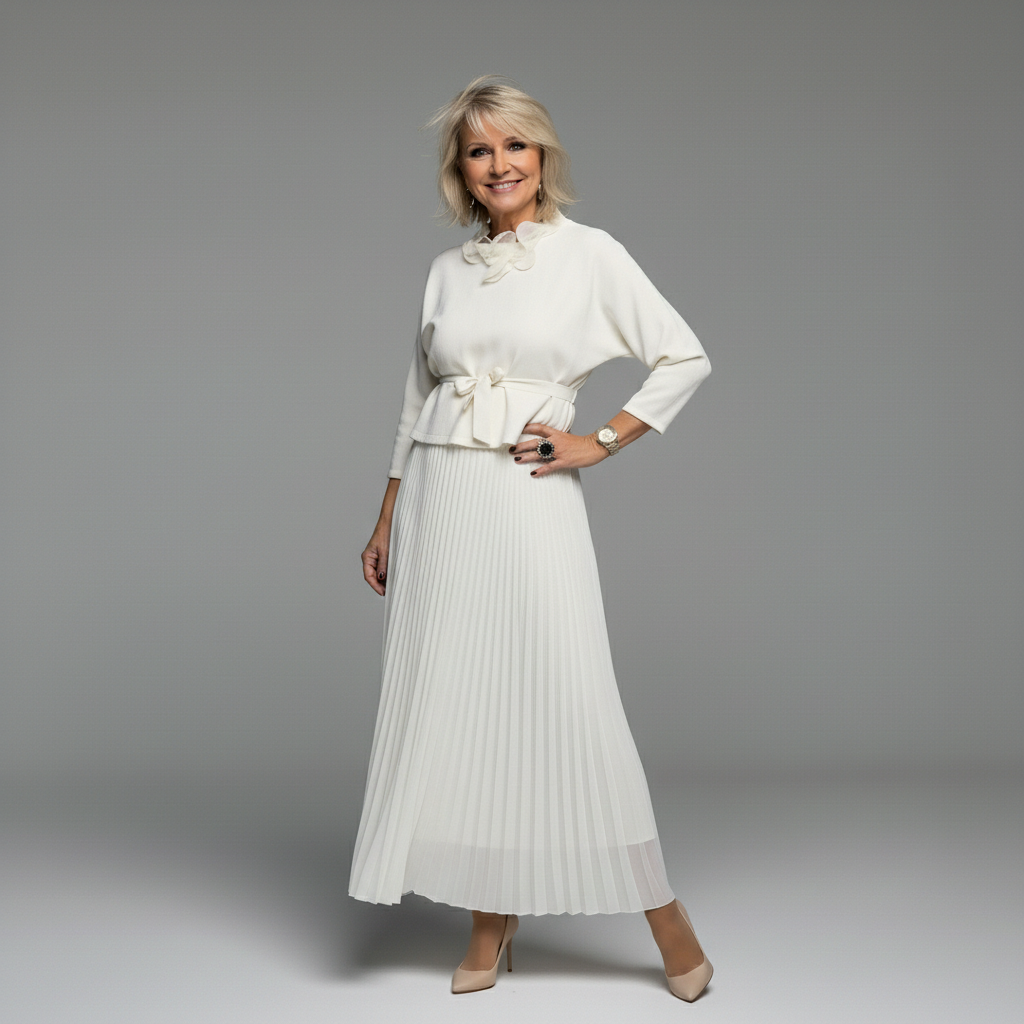 Emmie | Women's Knit Two-Piece Set, Sleeveless Dress and Layering Top Outfit