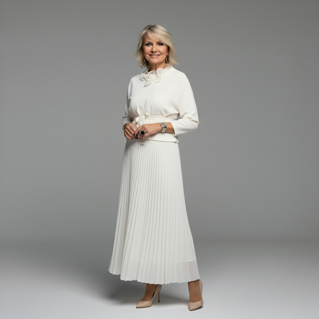 Emmie | Women's Knit Two-Piece Set, Sleeveless Dress and Layering Top Outfit