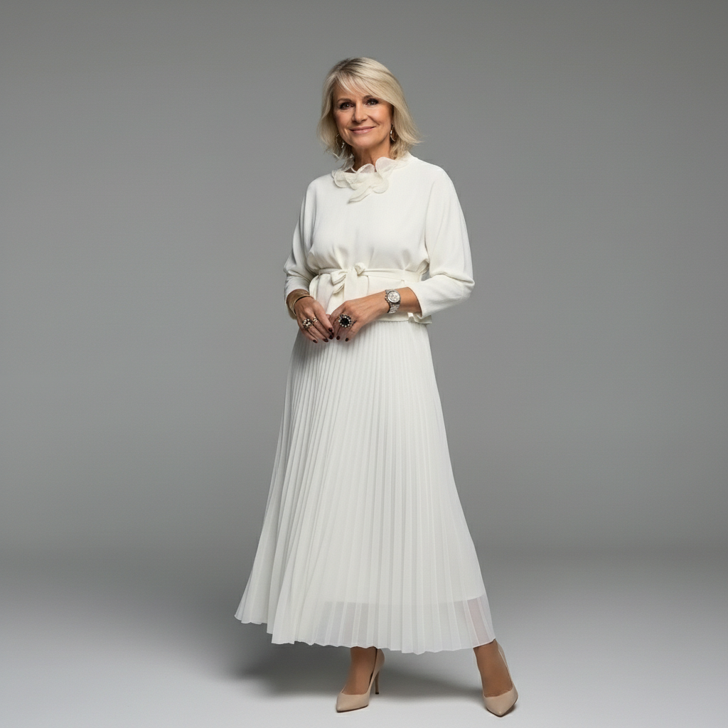 Emmie | Women's Knit Two-Piece Set, Sleeveless Dress and Layering Top Outfit