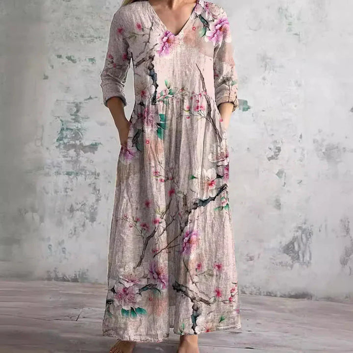 Vestido Midi Boho Floral Chic