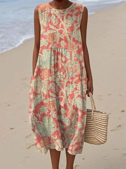 Zoya | Vestido floral relaxado para praia